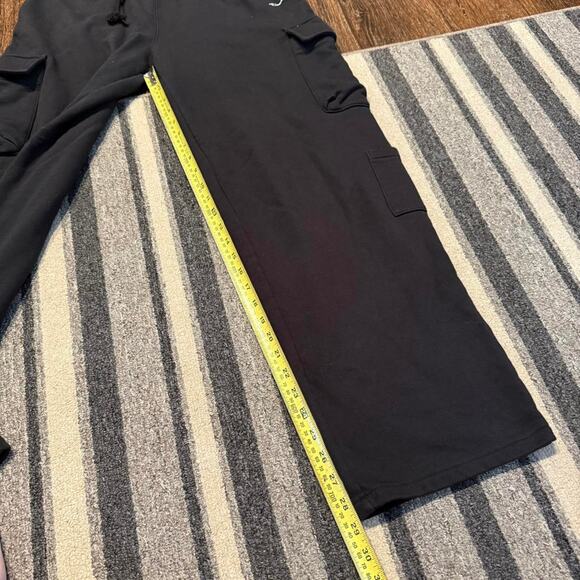 Champion Y2K Baggy Grunge Side Pockets Black Sweatpants Sz.M - Picture 5 of 7